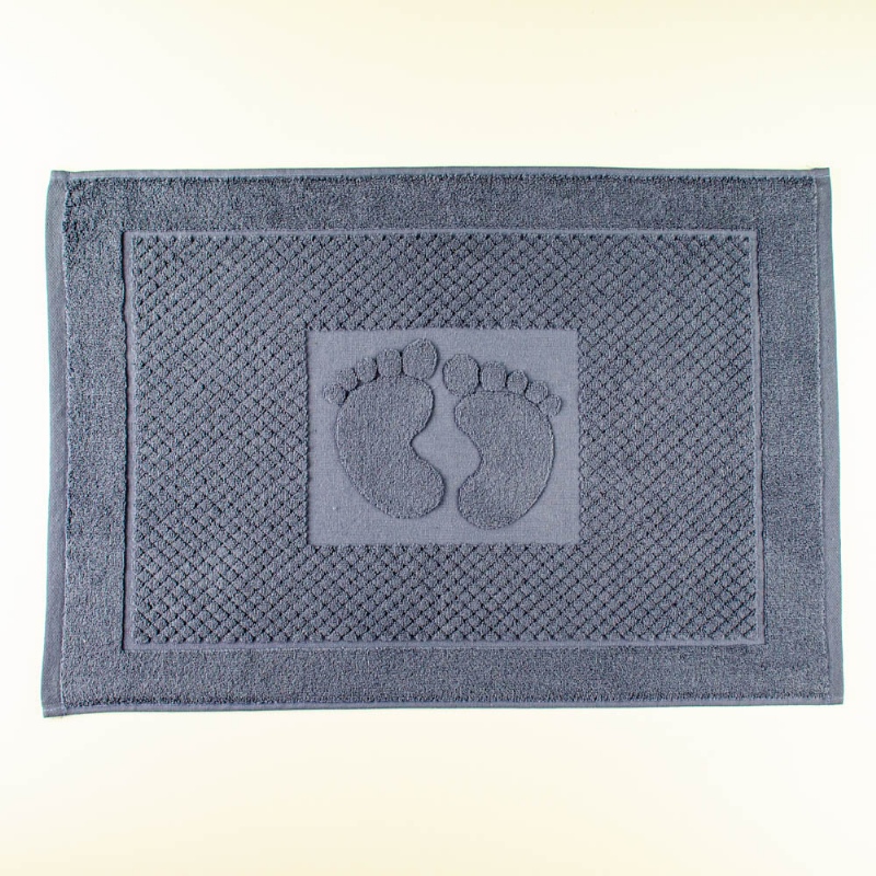 Рушник махровий жакардовий для ніг GM Textile 50х70см 600г/м2 (Денім)